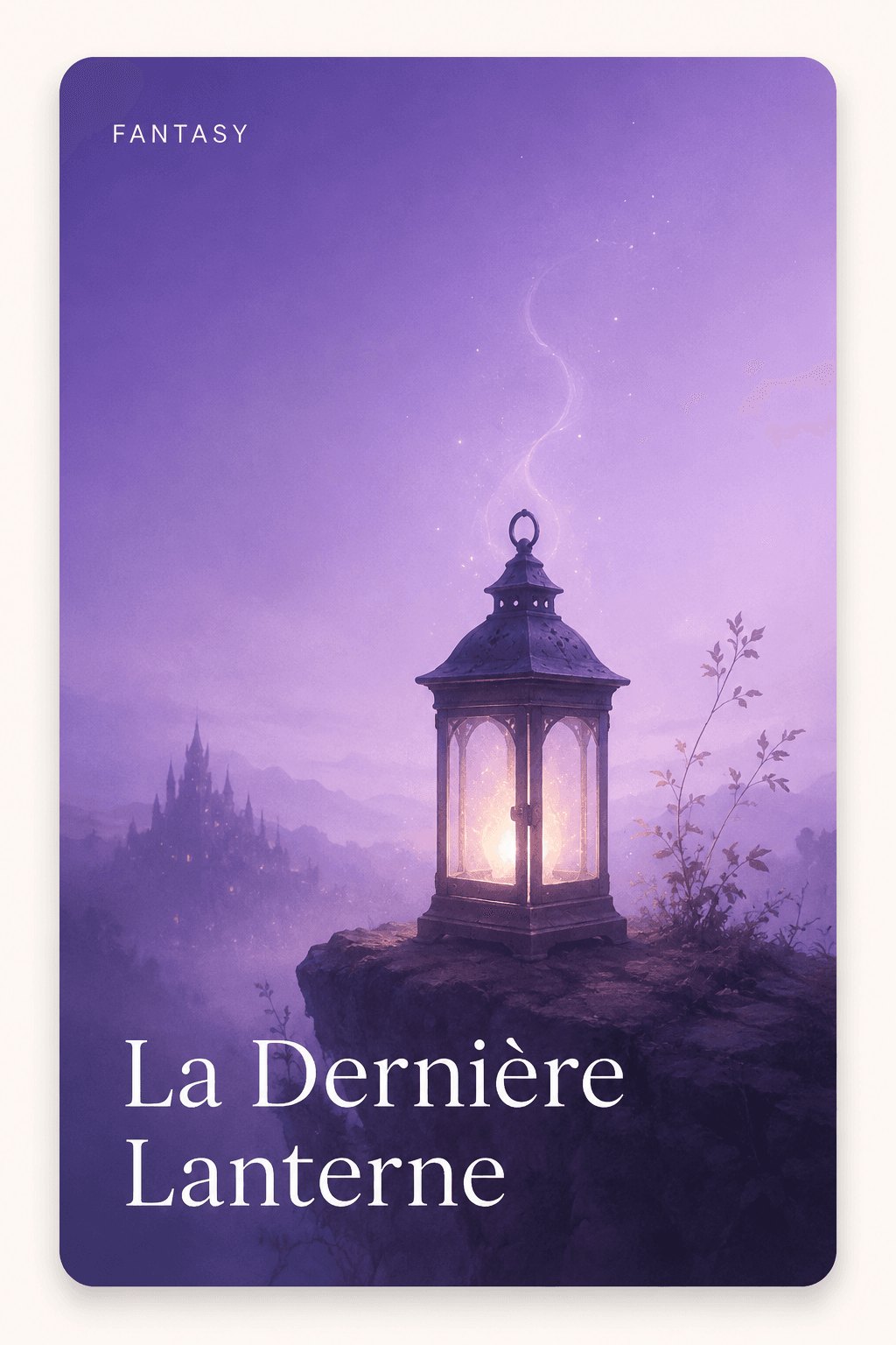 Couverture d'ebook générée pour « La Dernière Lanterne » (Fantasy)